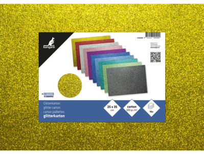 kangaro Carton pailleté, 250 x 350 m, assorti en 5 couleurs