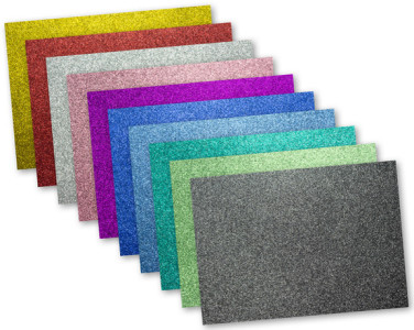 kangaro Carton pailleté, 250 x 350 m, assorti en 5 couleurs