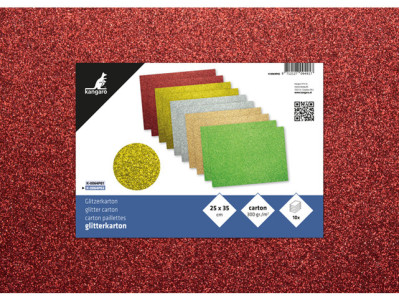 kangaro Carton pailleté, 250 x 350 m, assorti en 5 couleurs