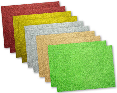 kangaro Carton pailleté, 250 x 350 m, assorti en 5 couleurs