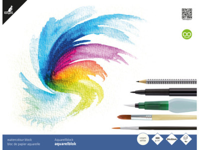 kangaro Bloc de papier aquarelle, A3, 16 feuilles