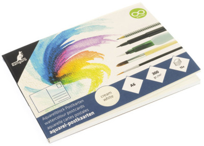 kangaro Bloc de cartes postales aquarelle, A6, 15 feuilles