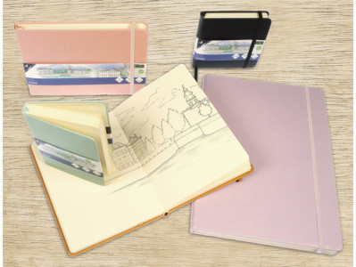 kangaro Cahier de croquis, couverture PU rigide, A5, noir