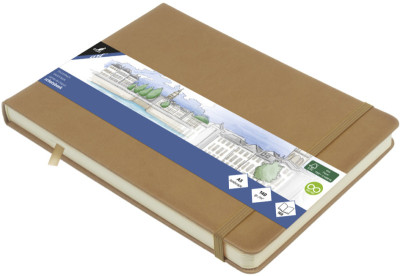 kangaro Cahier de croquis, couverture PU rigide, A5, noir