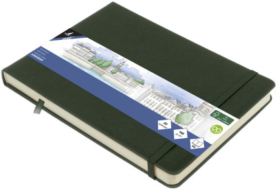 kangaro Cahier de croquis, couverture PU rigide, A5, noir