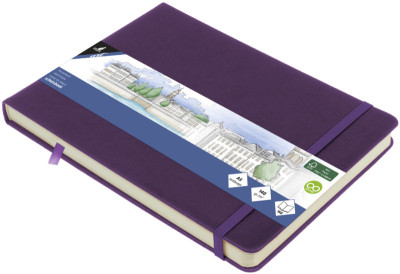 kangaro Cahier de croquis, couverture PU rigide, A5, noir