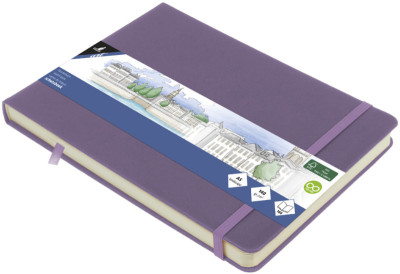 kangaro Cahier de croquis, couverture PU rigide, A5, noir