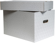 SMARTBOXPRO Boîte de rangement, petit, set de 3, blanc/gris SMARTBOXPRO Boîte de rangement, petit, set de 3, blanc/gris