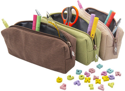 WEDO Trousse en velours côtelé, vert pistache