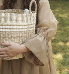NHG Panier de rangement VITA M, en zostère, rond