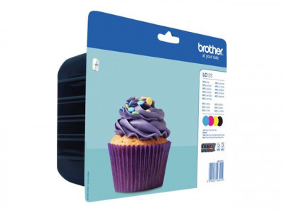 Brother LC123VALBP - Pack 4 de cartouche d'encre CYAN MAGENTA JAUNE NOIR 600 pages (Blister pack)
