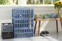 NHG Caisse de rangement pliante, PP, 32,5 litres, noir NHG Caisse de rangement pliante, PP, 32,5 litres, noir