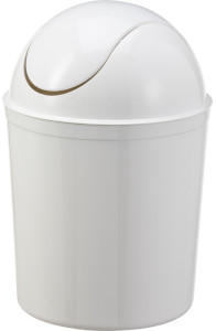 plast team Schwingdeckel-Abfalleimer, 5 Liter, silber