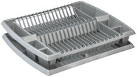 Égouttoir à vaisselle Plast Team avec plateau, argenté Égouttoir à vaisselle Plast Team avec plateau, argenté