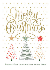 Carte de Noël Cactus « Cadeaux »