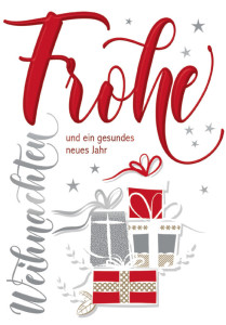 Carte de Noël Cactus « Cadeaux pastel »
