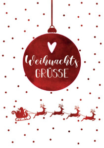 Carte de Noël Cactus « Boule de Noël »