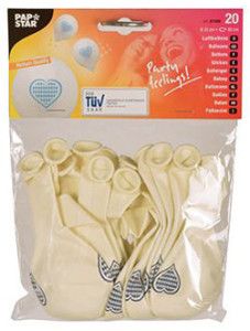 Ballons PAPSTAR « Bleu bavarois », blanc/bleu