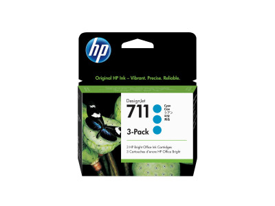 HP : cartouche encre No 711 CYAN 3 pack 29 ML