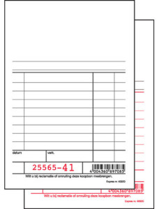 Expres Kassablok grijs, met carbon, 100 x 158 mm, 2 x 50 vet