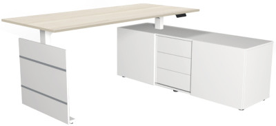 Poste de travail complet Kerkmann Move 3, blanc (gauche)
