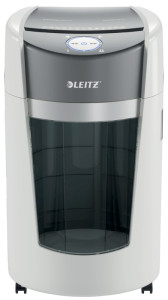 Destructeur de documents LEITZ IQ OptiMax Office P5, blanc/gris