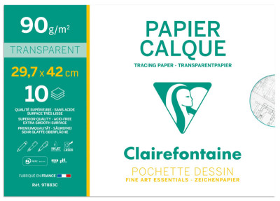 Clairefontaine Papier calque, 90/95 g/m2, A3