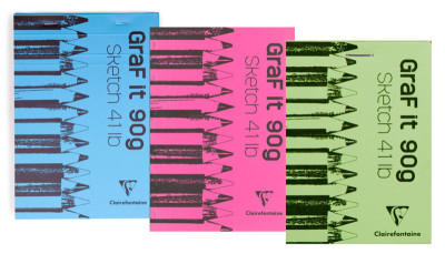 Clairefontaine Bloc à croquis GRAF'IT, A6, assorti