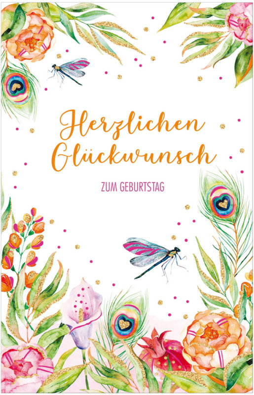 SUSY CARD Geburtstagskarte Wish and Bloom 