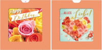 Carte d'anniversaire 3D SUSY CARD, carte coulissante « Roses » Carte d'anniversaire 3D SUSY CARD, carte coulissante « Roses »