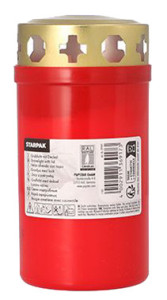 STARPAK Photophore tombal T3, diamètre: 64 mm, rouge
