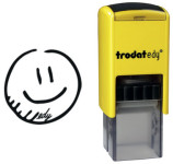 Tampon de motivation Trodat Edy « Visage », jaune