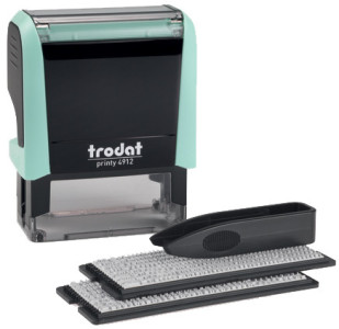 trodat Textstempel-Set Printy 4912 Typomatic, pastell-rosa