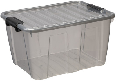 plast team Boîte de rangement HOME BOX, 30 L, transparent