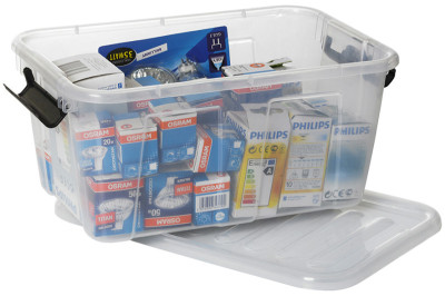 plast team Boîte de rangement HOME BOX, 8L, gris translucide