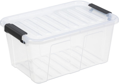 plast team Boîte de rangement HOME BOX, 8L, gris translucide