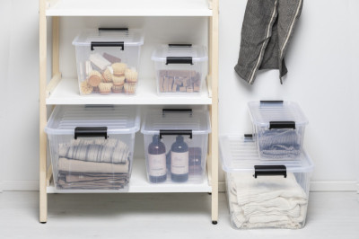 plast team Boîte de rangement HOME BOX, 15 L, transparent