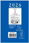 EXACOMPTA Bloc éphémeride neutre, 2025, 65 x 97 mm