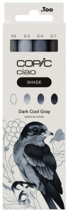 COPIC Marqueur ciao, kit 3+1 SHADE 