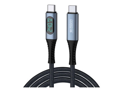 Urban Factory : LEDEE: USB-4 (USB-C) 48V/5A 1.5M cable E-MARK 240W- 40 GBPS
