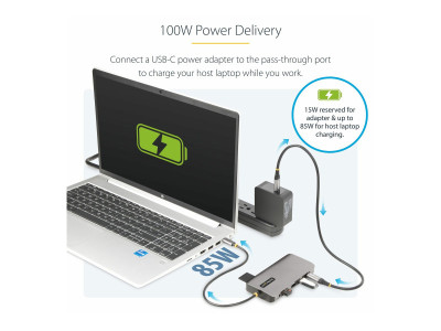 Startech : ADAPTATEUR MULTIPORT USB-C TRI PLE MONITEUR HDMI DP 4X USB