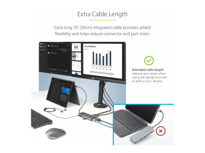Startech : ADAPTATEUR MULTIPORT USB-C TRI PLE MONITEUR HDMI DP 4X USB