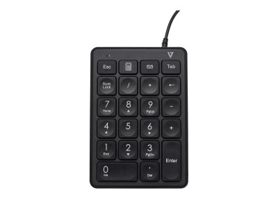 V7 : USB NUMERIC KEYPAD 22 KEYS 6FT cable CALC/TAB/BACK SPACE KEYS