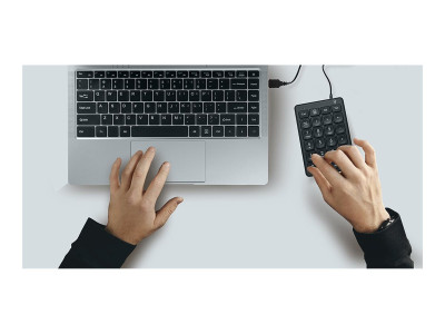 V7 : USB NUMERIC KEYPAD 22 KEYS 6FT cable CALC/TAB/BACK SPACE KEYS