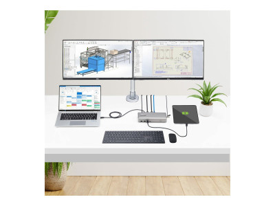 Startech : STATION D ACCUEIL USB4 USB-C 40GBPS DOUBLE 4K 60HZ 6X USB