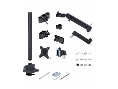 Startech : TRIPLE MONITOR DESK MOUNT - UP TO 27INCH SCREENS SPRING ARMS