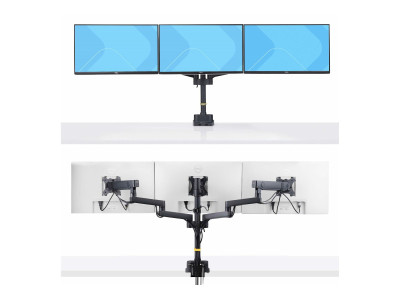 Startech : TRIPLE MONITOR DESK MOUNT - UP TO 27INCH SCREENS SPRING ARMS