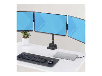 Startech : TRIPLE MONITOR DESK MOUNT - UP TO 27INCH SCREENS SPRING ARMS