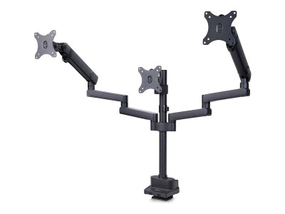 Startech : TRIPLE MONITOR DESK MOUNT - UP TO 27INCH SCREENS SPRING ARMS