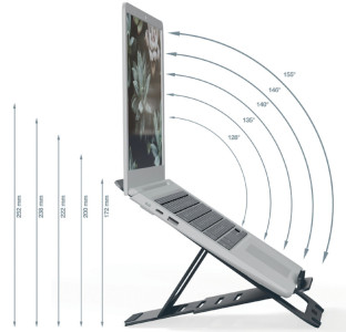 LEITZ Support pour ordinateur portable Ergo, gris foncé